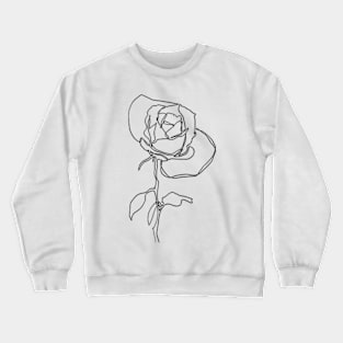 Rose Flower one line art Crewneck Sweatshirt